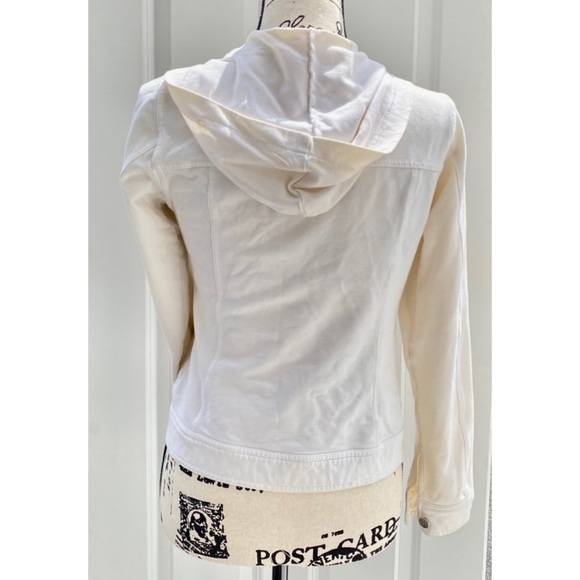 Isda & co. White “Jean Style” Button Down Cotton Hoodie - Picture 3 of 6